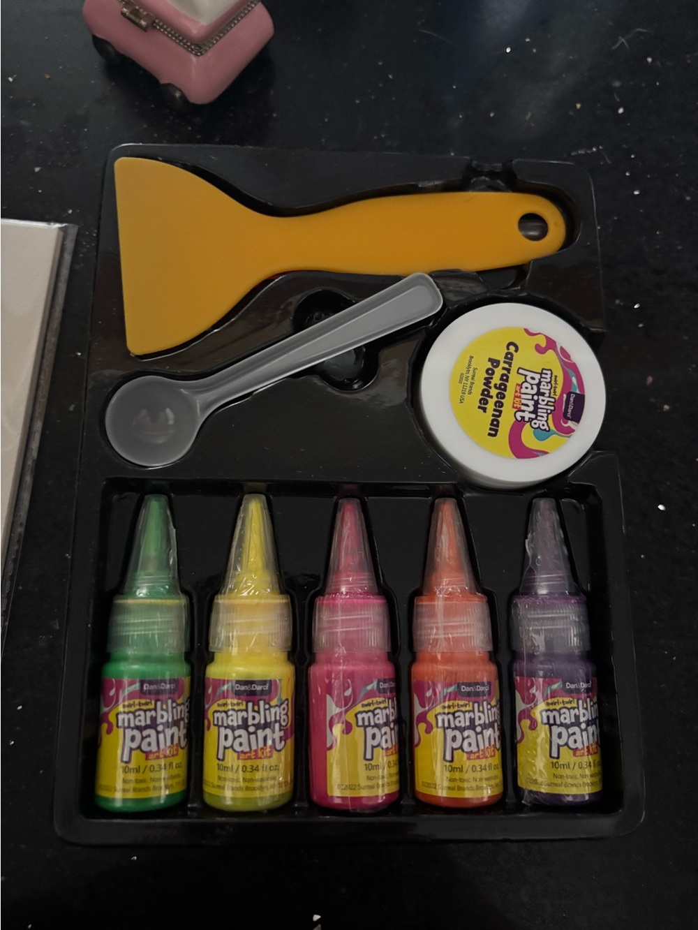 Marbling Paint Party Kit – Assorted Colors (Green, Yellow, Pink, Orange, Purple)